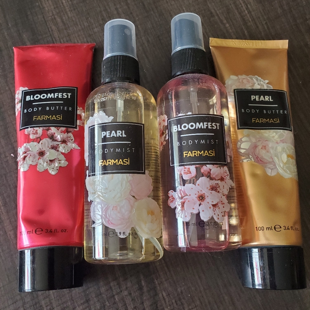 Farmasi Gold and Red Moisturizer and Body Oil Set